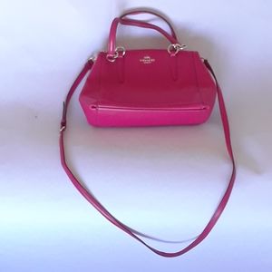 Hot pink Coach crossbody